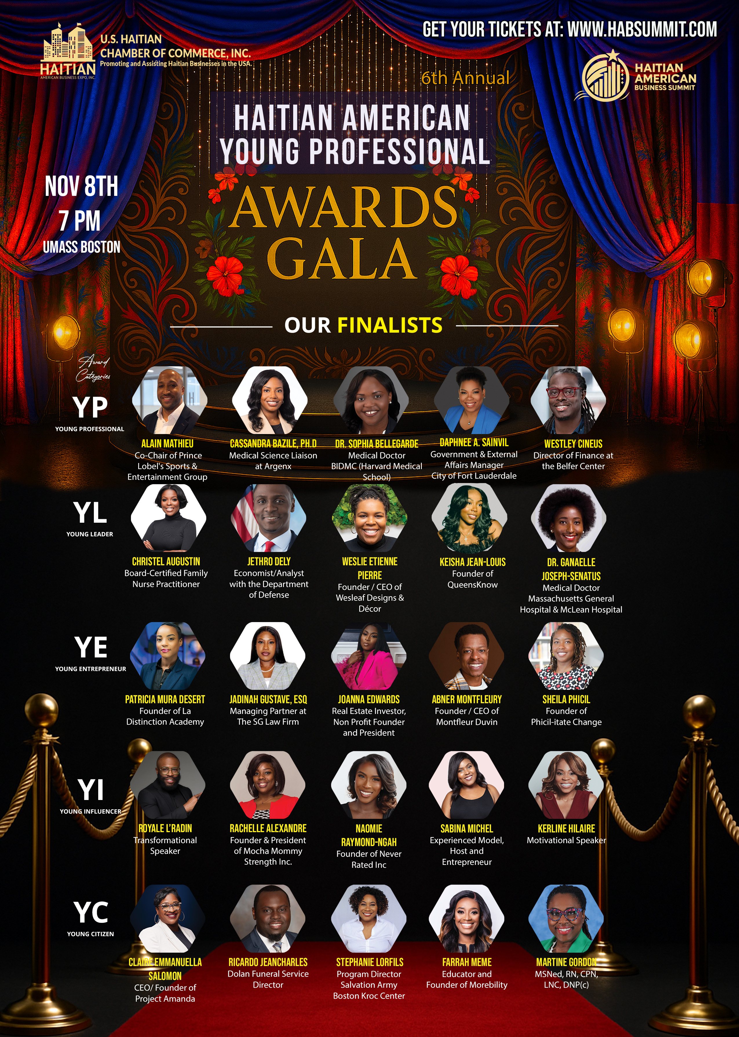 U.S. Haitian Chamber of Commerce Announces the 25 Finalists for the 6th Annual Haitian American Young Professional Awards and Gala Night